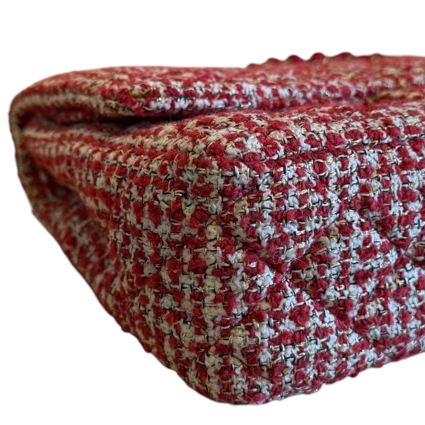 Chanel Timeless Classic Red Tweed Bag