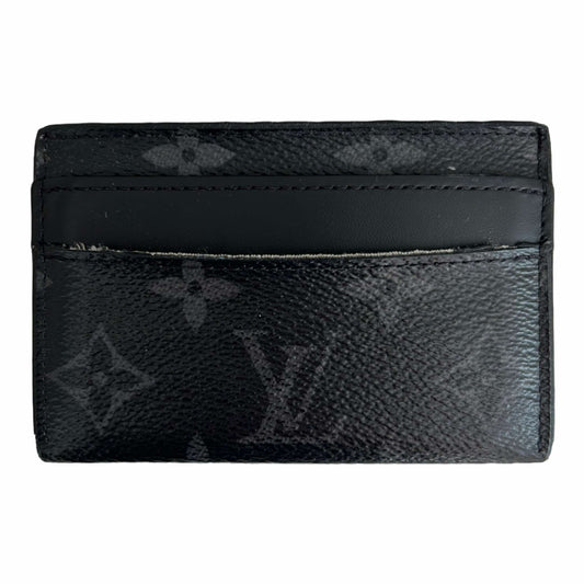 Louis Vuitton Double Card Holder, Monogram Eclipse Canvas Leather, Card Case  Wallet : : Office Products