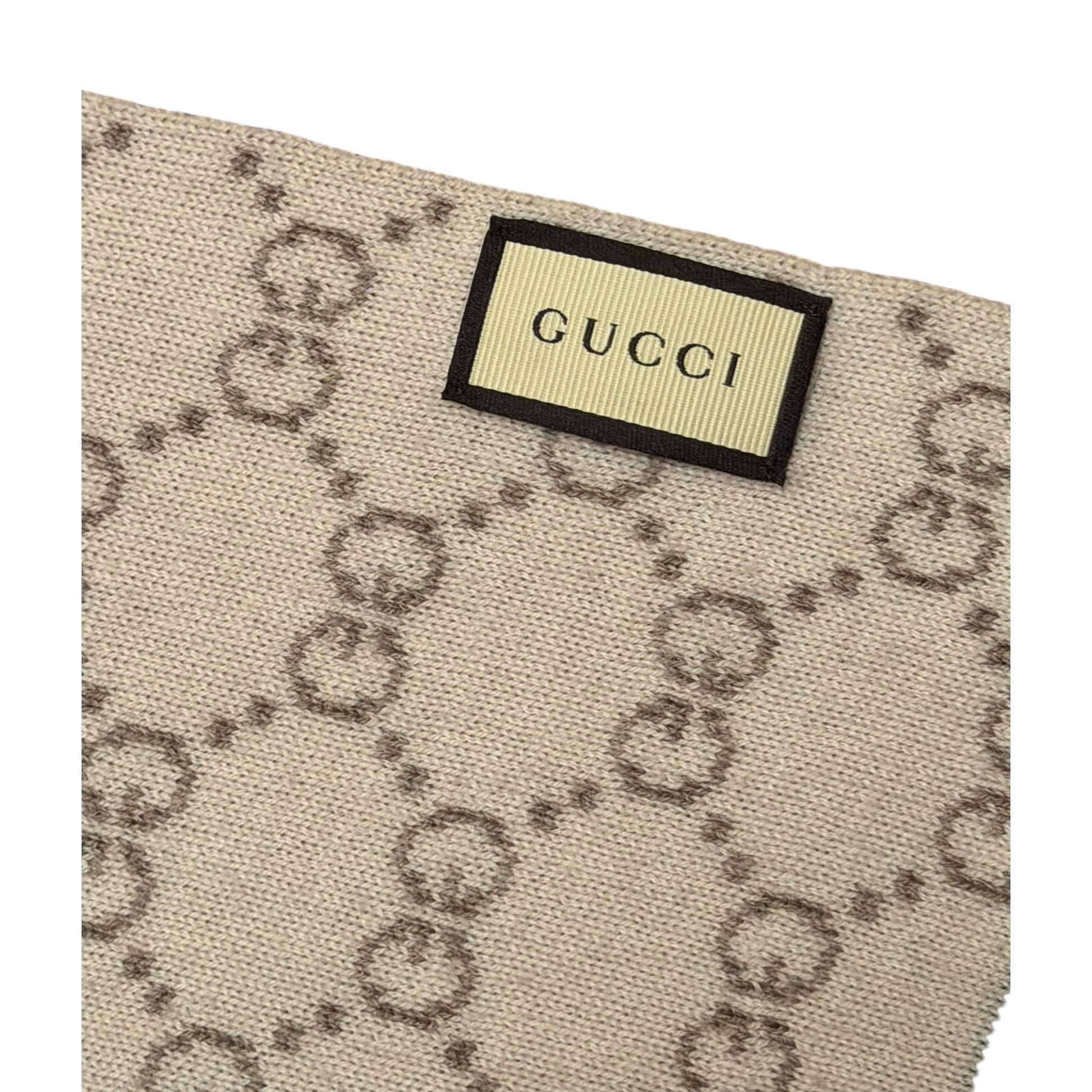 Gucci Monogram Scarf - Grey