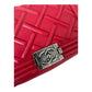 Chanel Red Leather Boy Bag