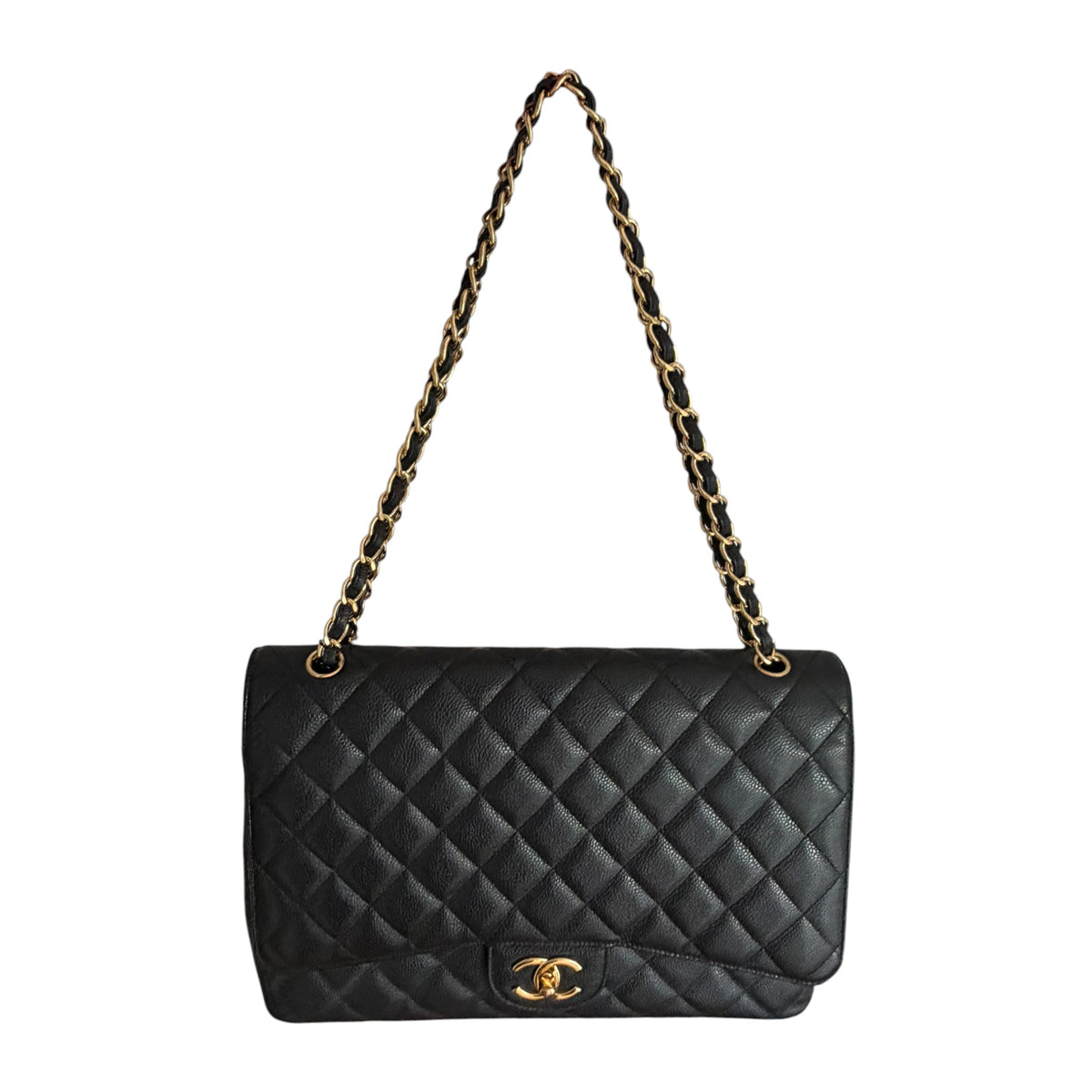 Chanel Timeless Classic Quilted Caviar Maxi Double Flap