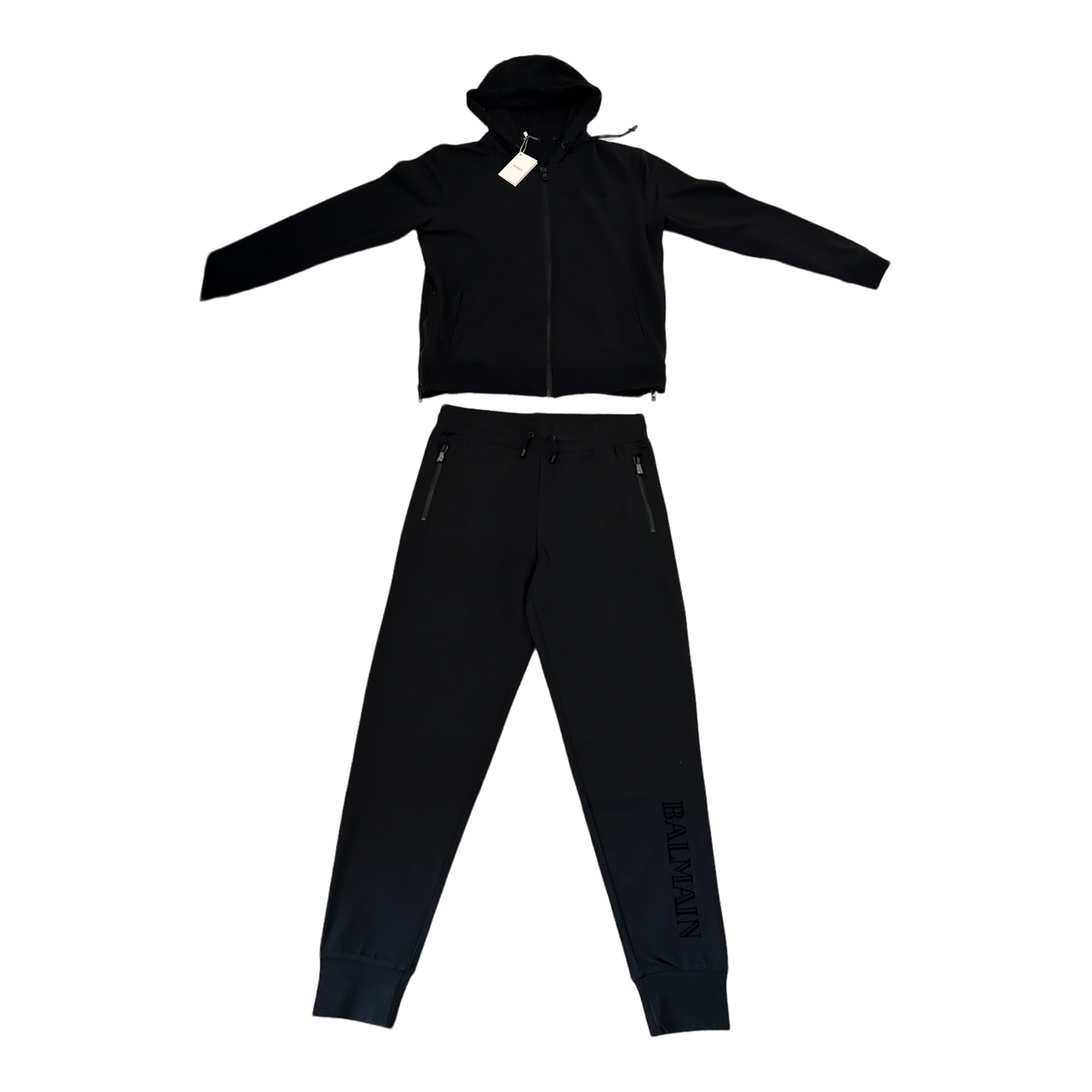 Men's Balmain Black Tracksuit - Large