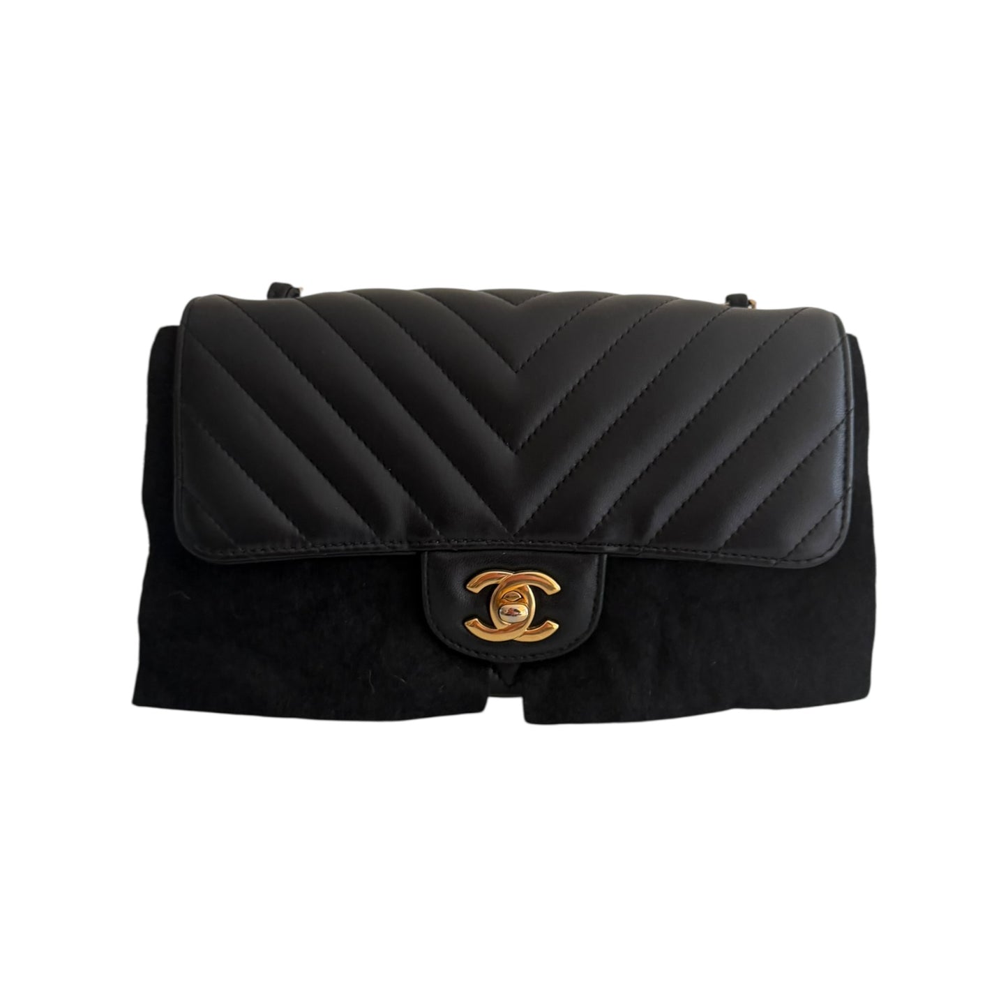 Chanel Chevron Single Flap Mini Leather Shoulder Bag