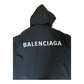 Balenciaga Logo Black Raincoat - 38