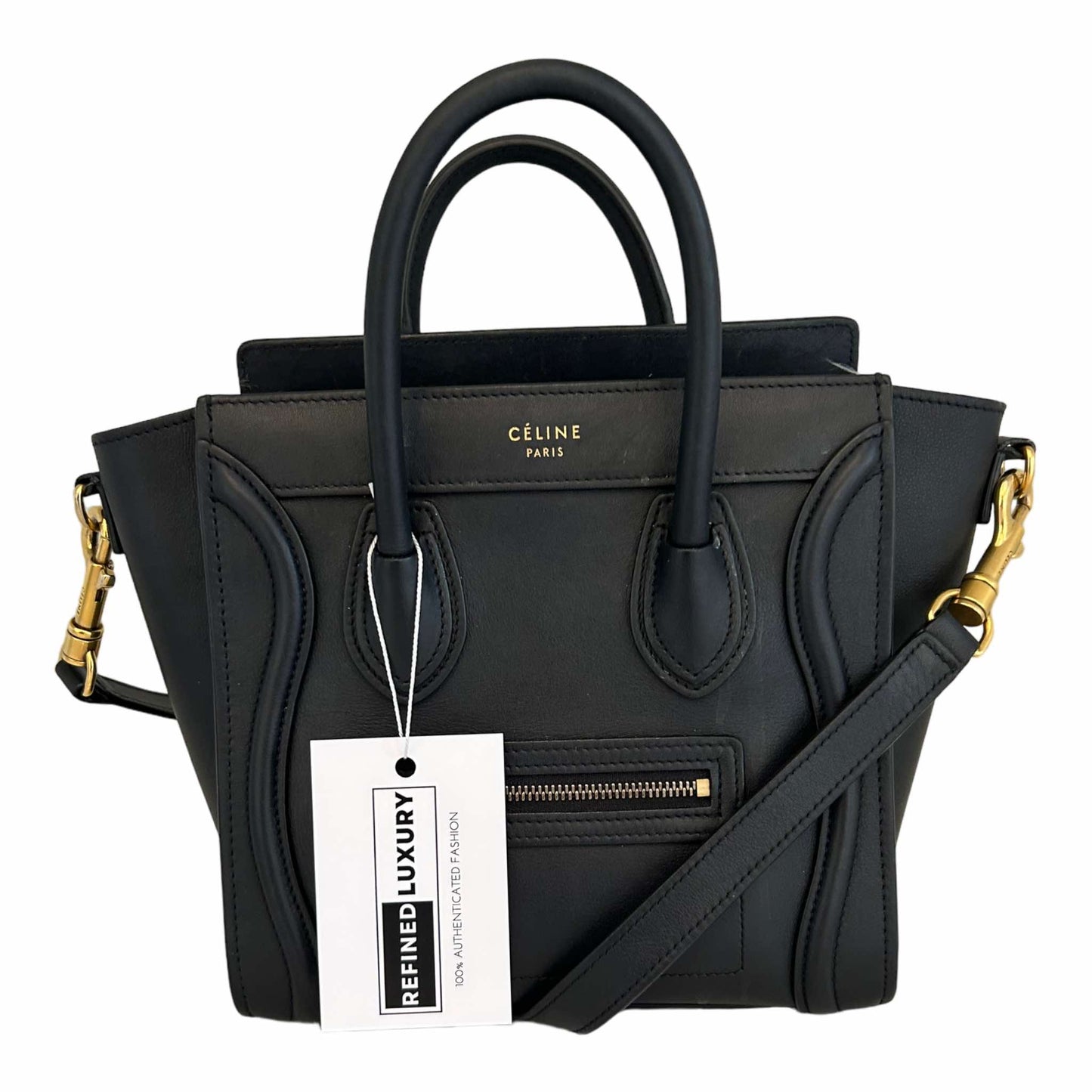 Celine Nano Luggage Bag - Black