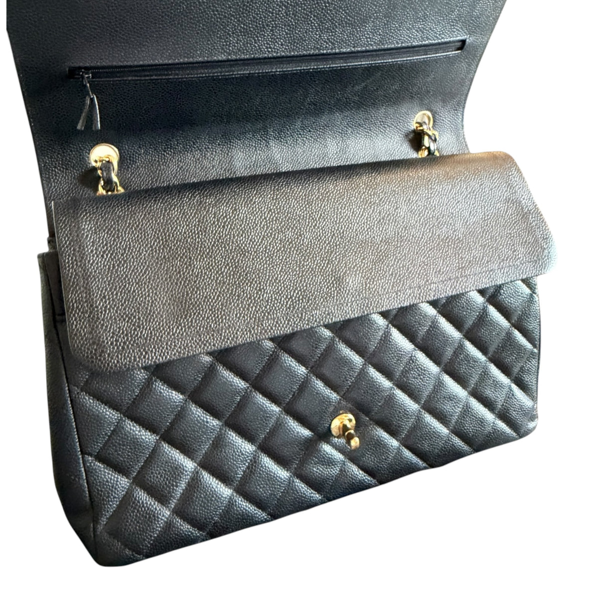 Chanel Timeless Classic Quilted Caviar Maxi Double Flap