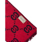 Gucci Red & Blue Monogram Scarf