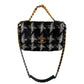 Chanel Medium Houndstooth Black & White Tweed 19 Flap