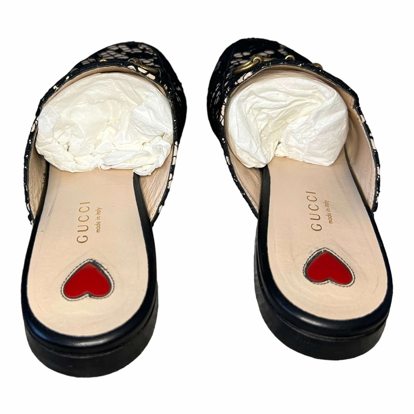 Gucci Lace Women's Princetown Loafers  - 37EU / 4UK