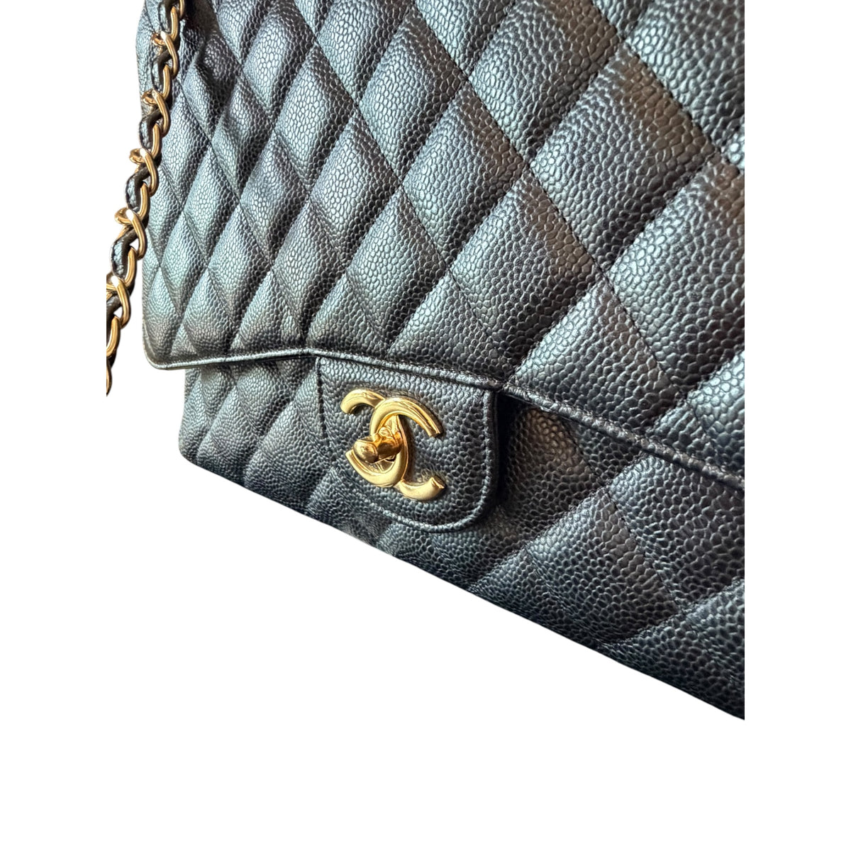 Chanel Timeless Classic Quilted Caviar Maxi Double Flap