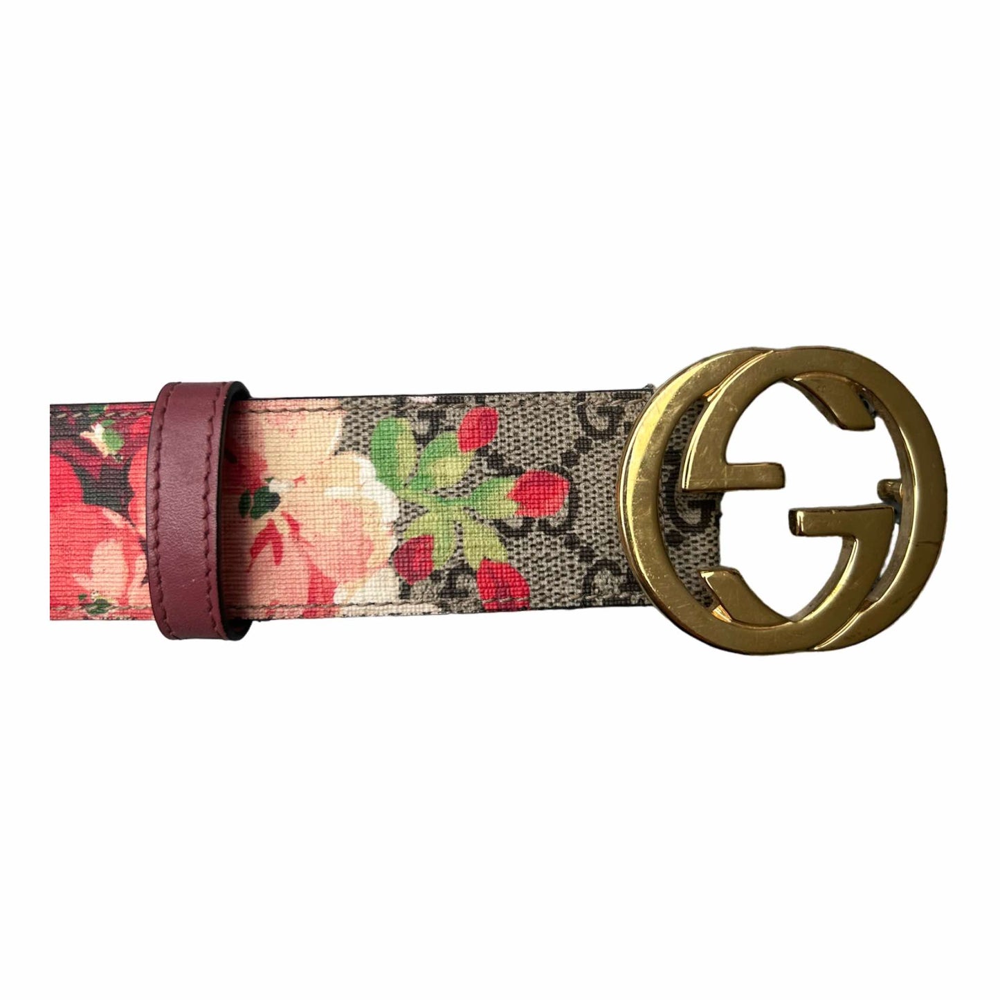 Gucci Flower Leather GG Belt - (70/28) - 370543