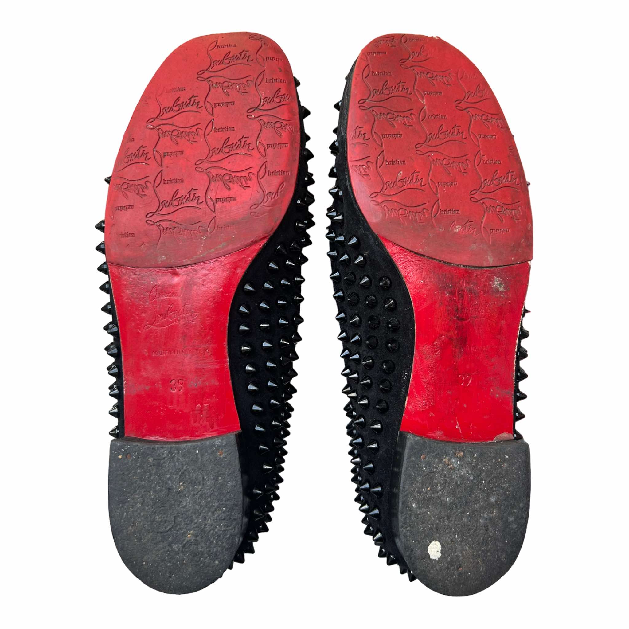 Christian Louboutin Rolling Flat Spikes Velour - 39EU / 6 UK – Refined  Luxury