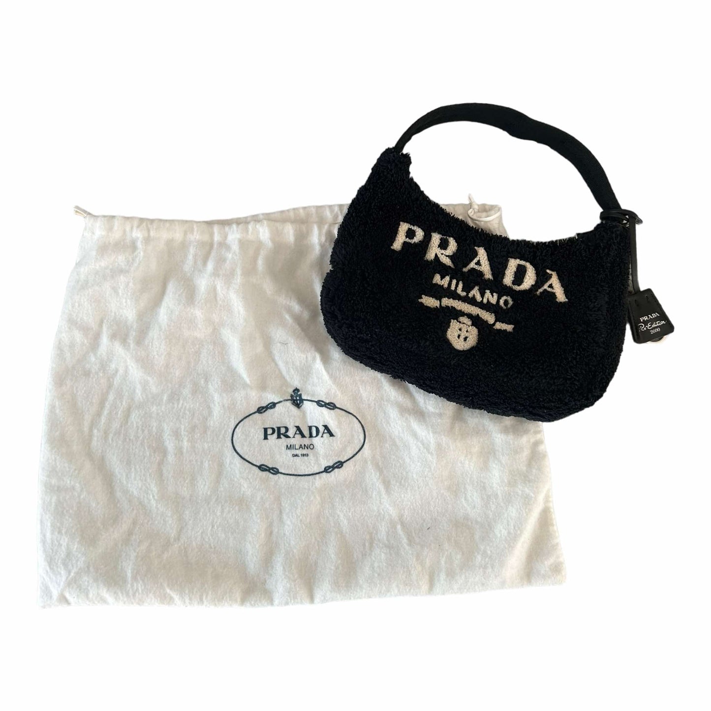 Prada Black Re-Edition 2000 Terry Mini Bag