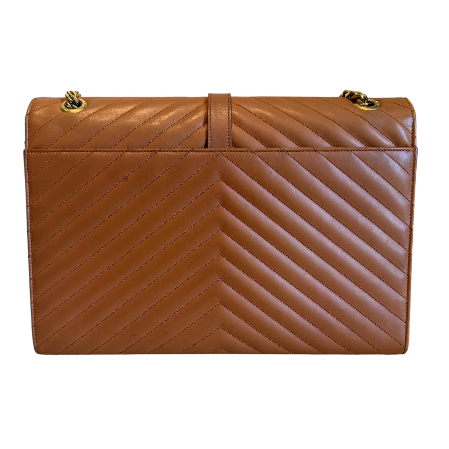 Saint Laurent Tan Large Envelope Flap Bag - 354118
