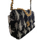 Chanel Medium Houndstooth Black & White Tweed 19 Flap