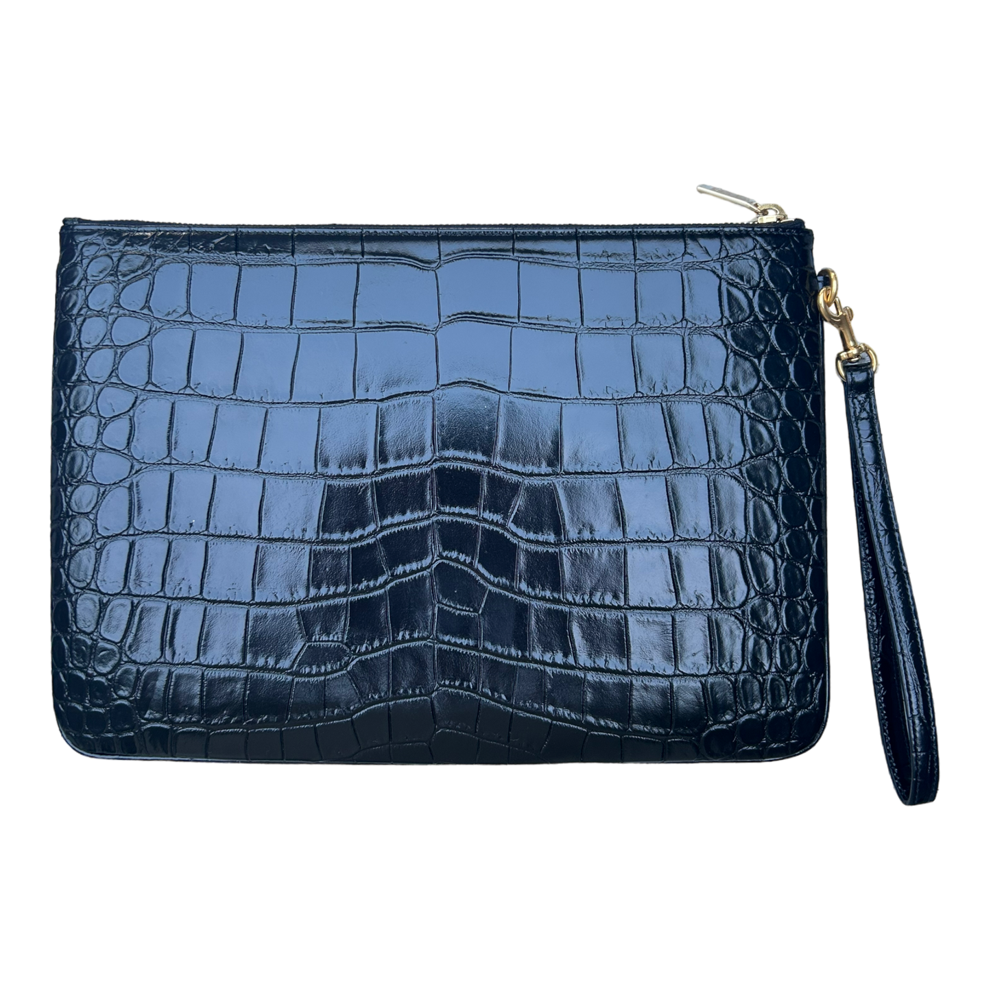 Saint Laurent Cassandre Crocodile Embossed Pouch - 558070