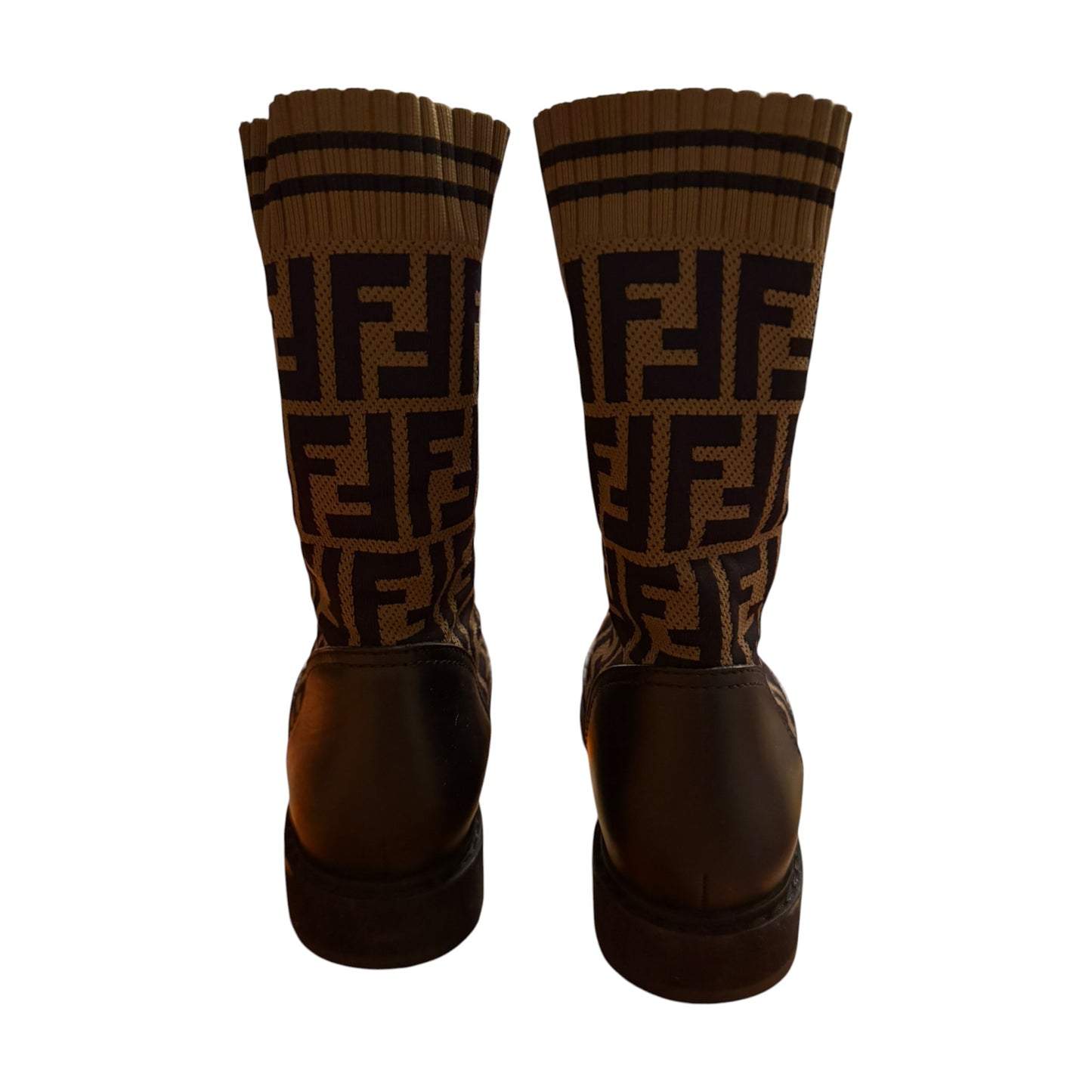 Fendi FF Rockoko Monogram Boots - 38.5 EU