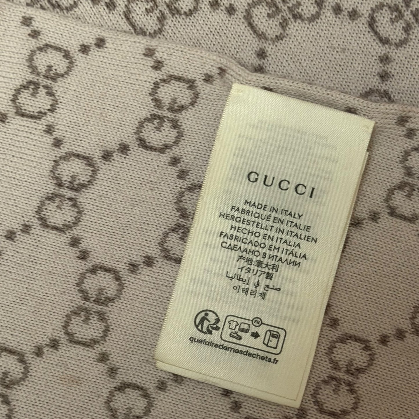 Gucci Monogram Scarf - Grey