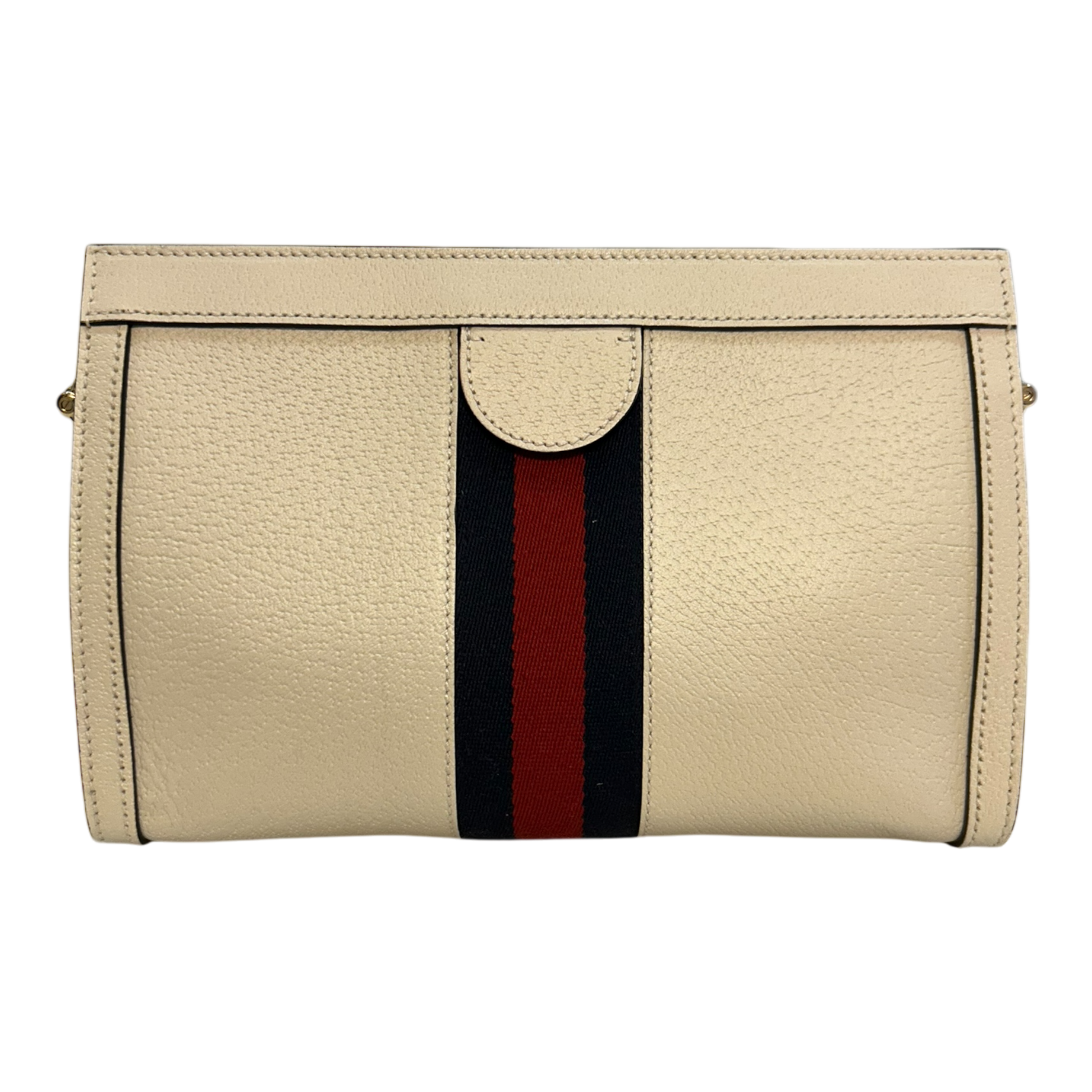 Gucci White Leather Ophidia Shoulder Bag - 503877