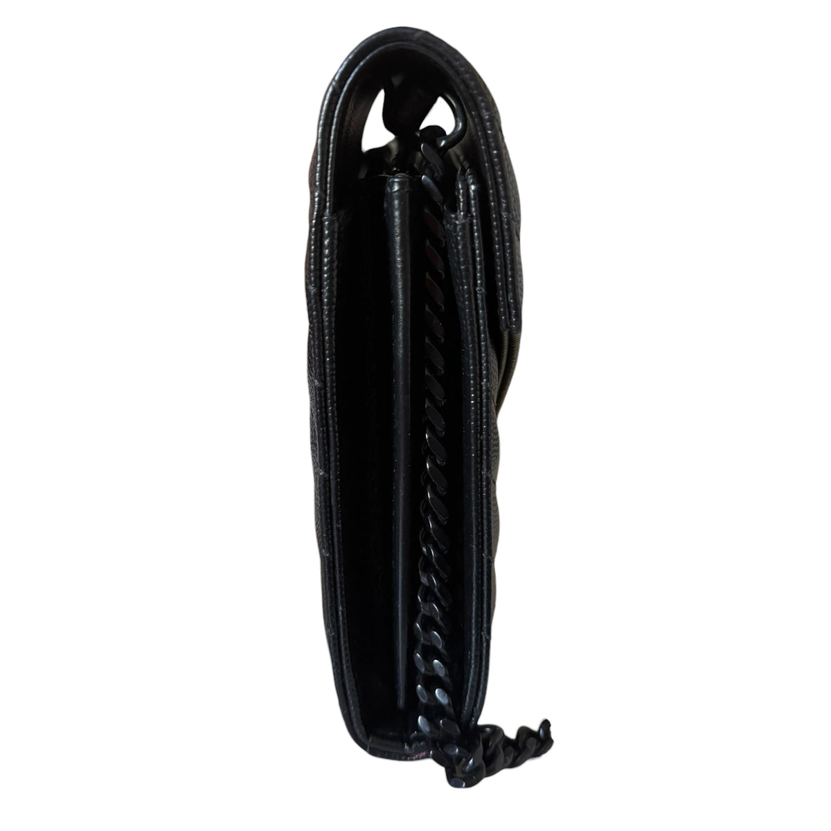 Saint Laurent Black Classic Cassandre Chain Flap - 377828