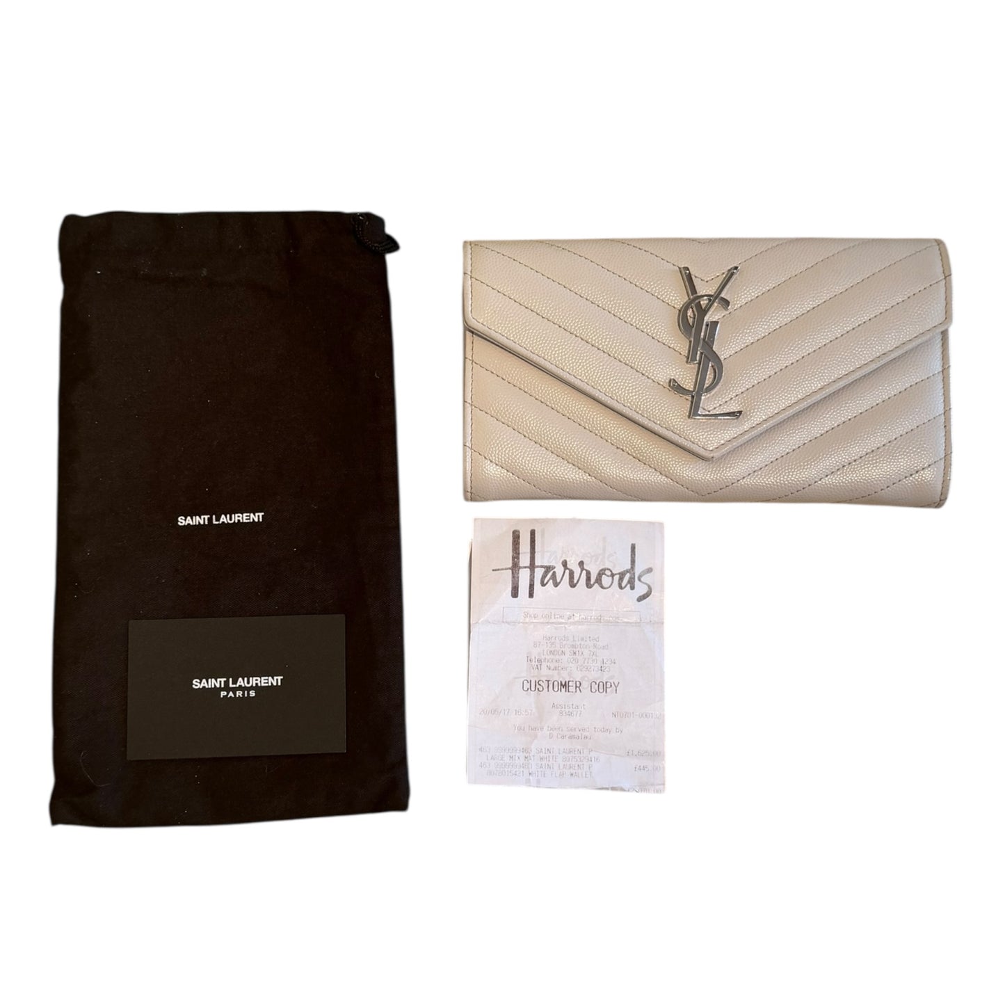 Saint Laurent Cassandre Matelassé Large Flap Wallet - 372264
