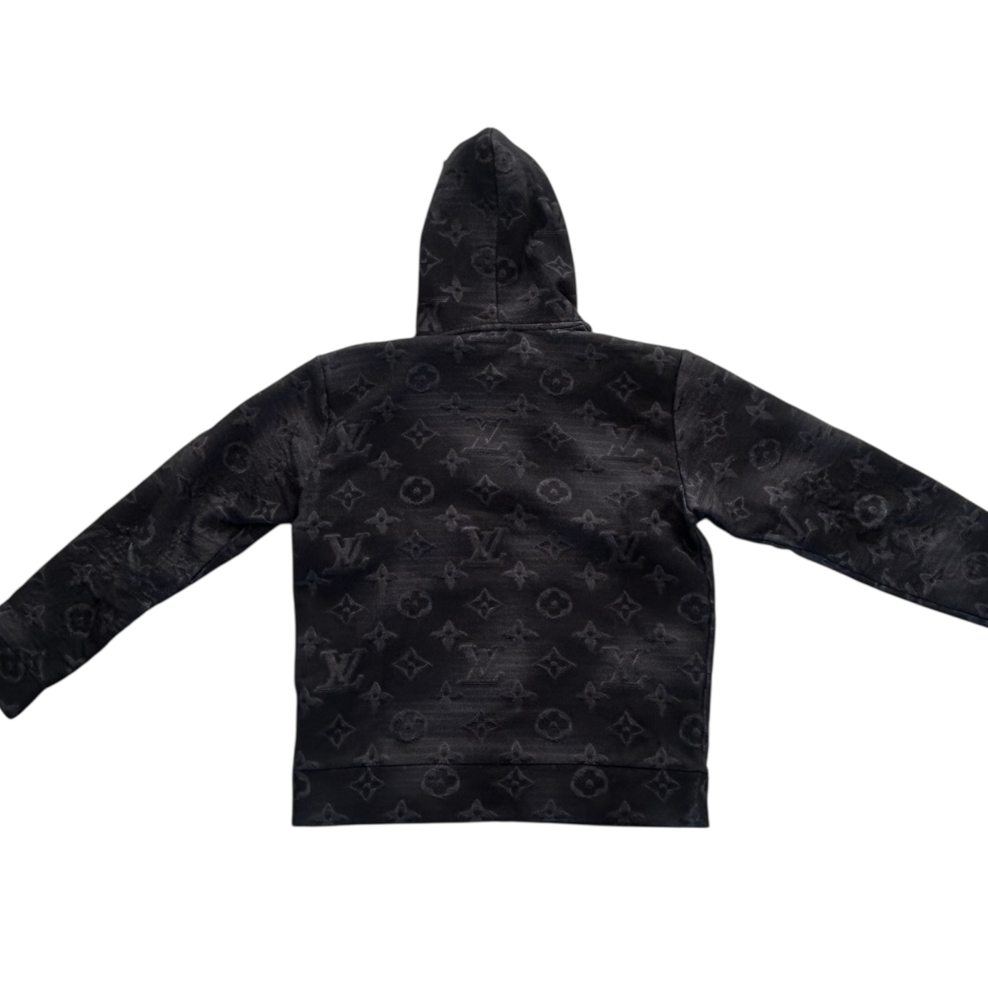 Louis Vuitton Grey 3D 2054 Monogram Cotton Knit Hoodie - Large