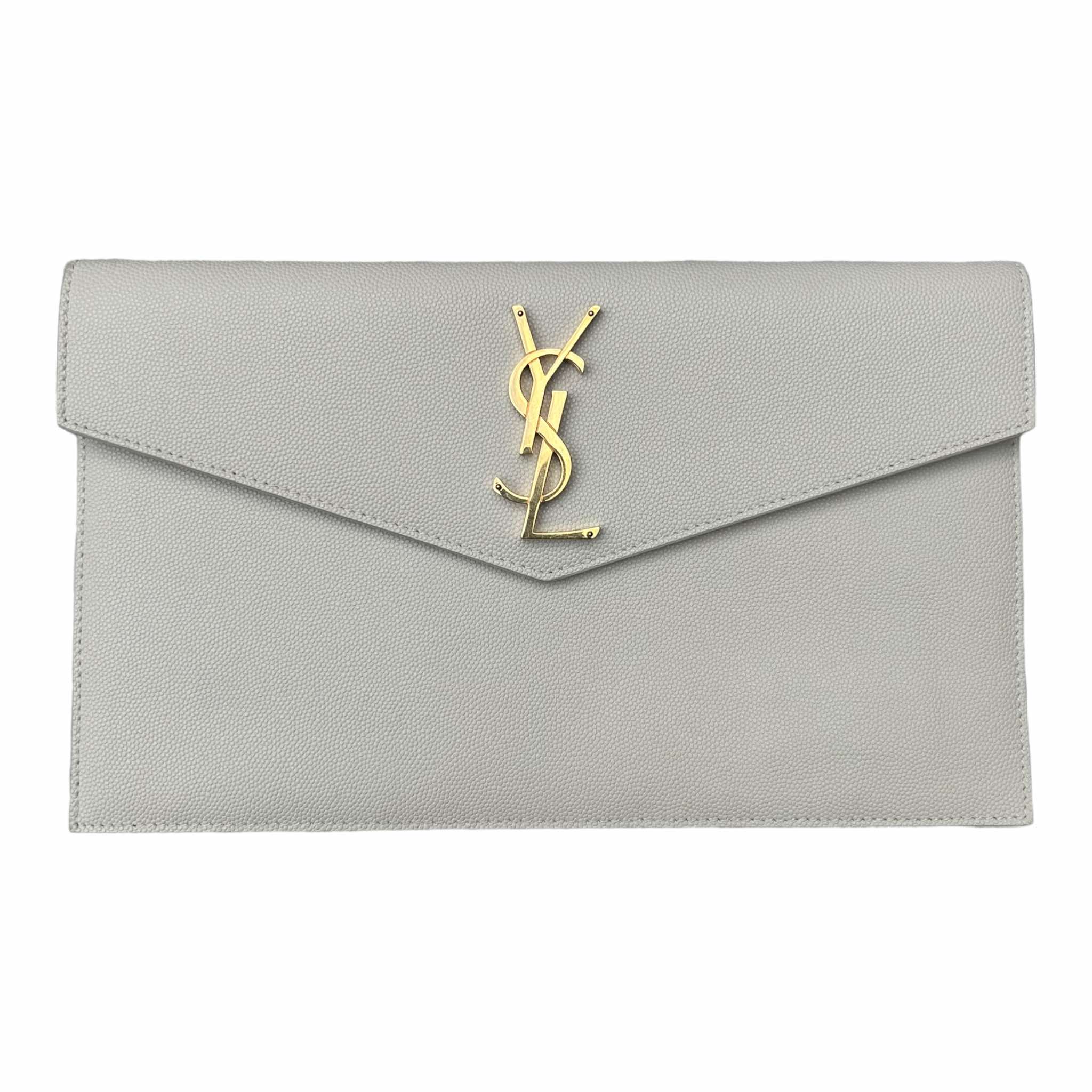 Saint laurent uptown pouch white sale