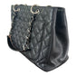 Chanel Black Quilted Caviar Timeless Grand Shopping Tote