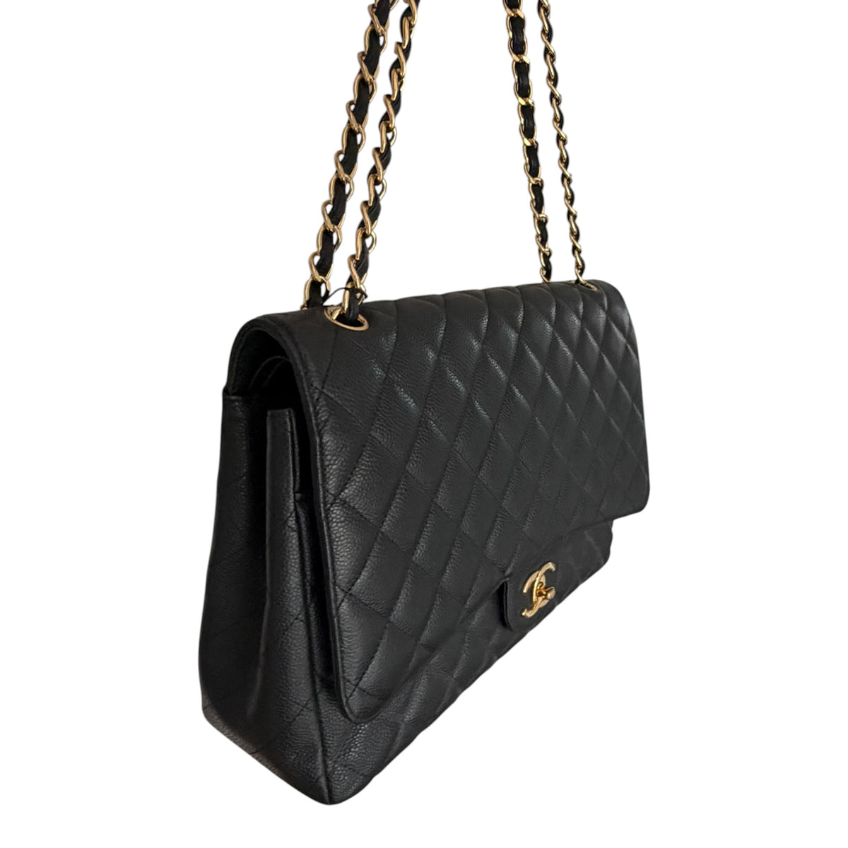 Chanel Timeless Classic Quilted Caviar Maxi Double Flap