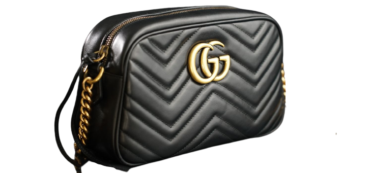 Black Gucci Shoulder with Gold Hardware