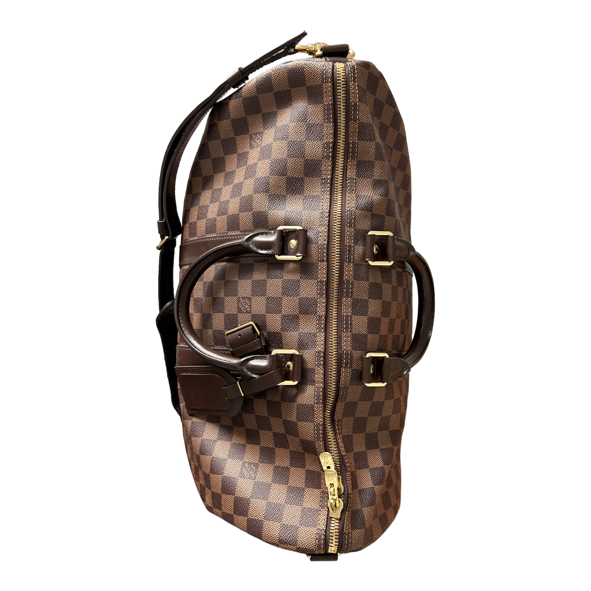 louis vuitton men's damier duffle luggage travel bag Pre-Loved Louis Vuitton Damier Ebene Bandoulière Keepall 45 – Refined Luxury