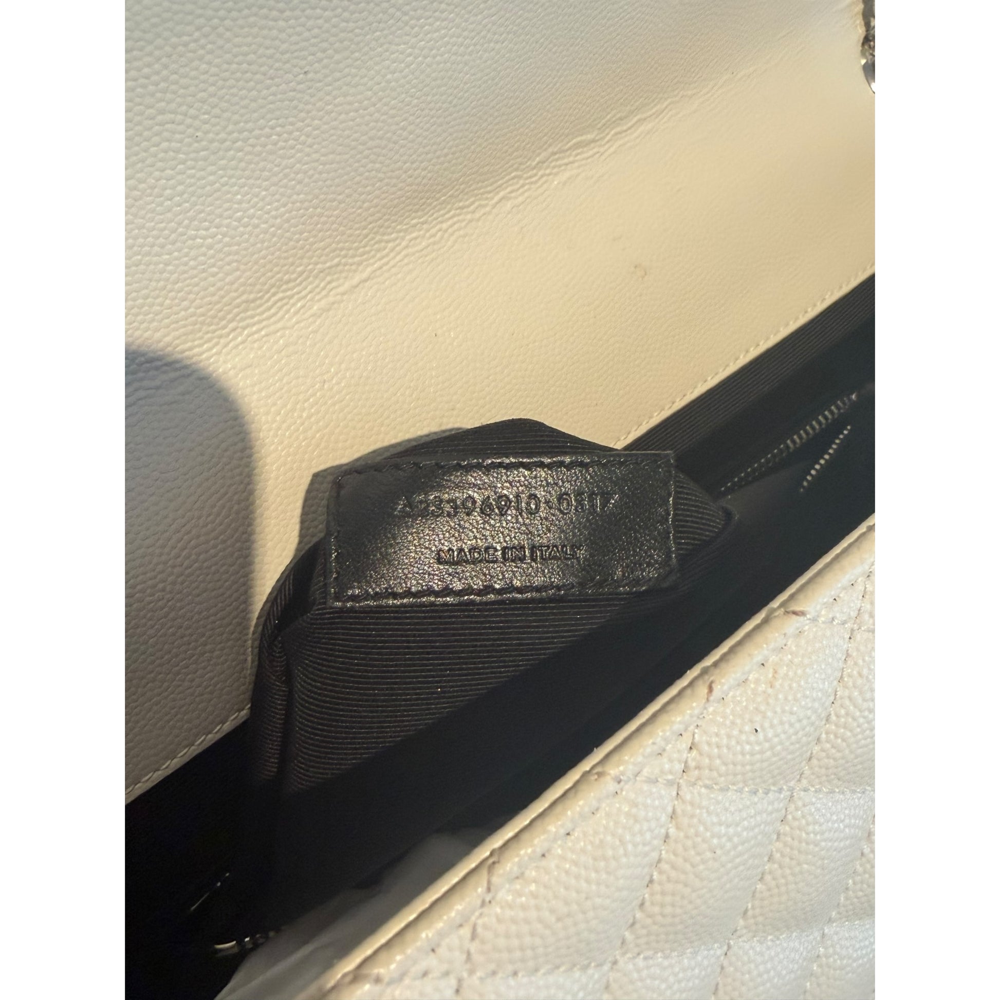 Saint Laurent White Large Envelope Flap Bag - 396910
