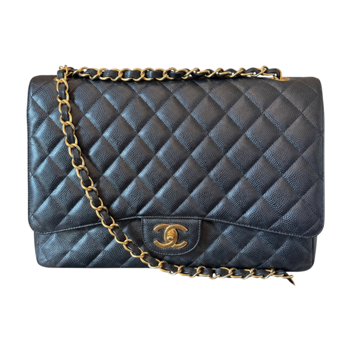 Chanel Timeless Classic Quilted Caviar Maxi Double Flap