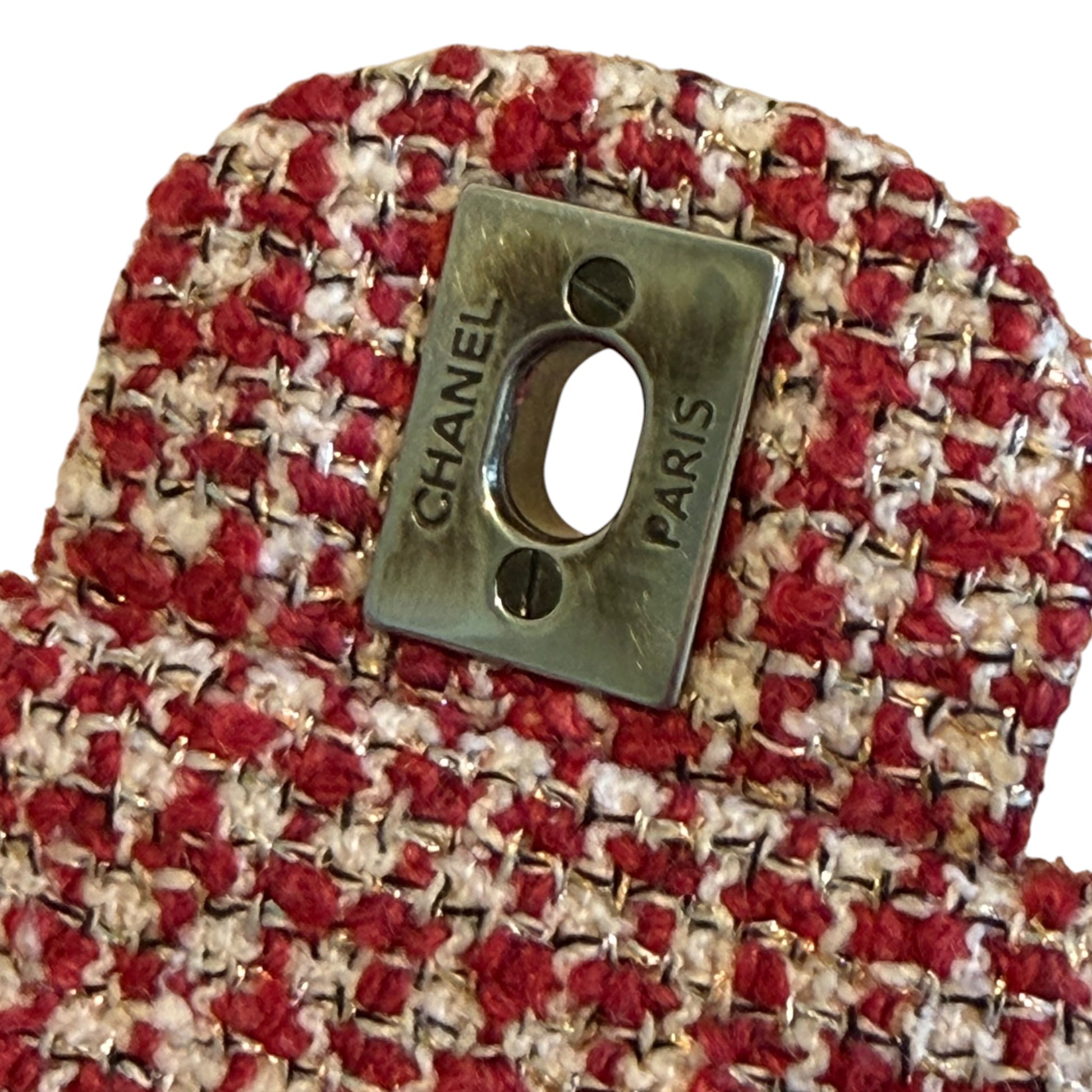 Chanel Timeless Classic Red Tweed Bag