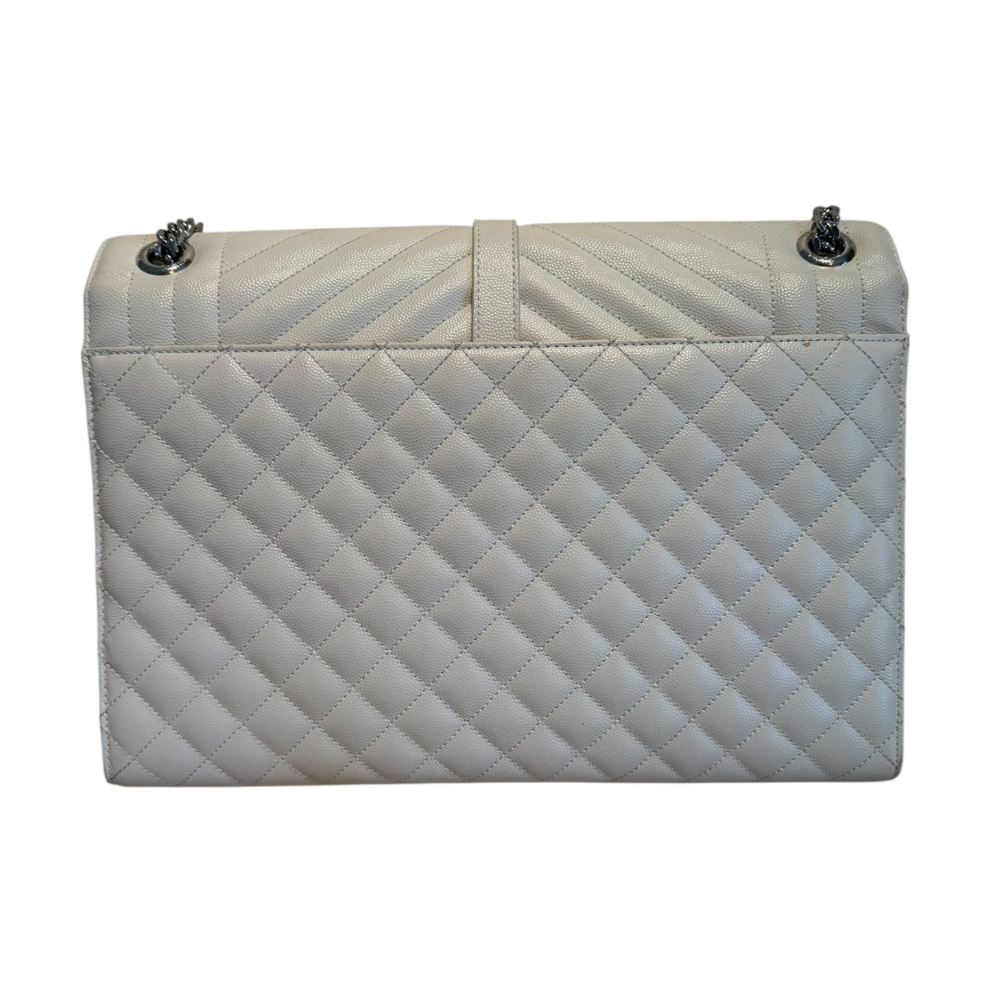 Saint Laurent White Large Envelope Flap Bag - 396910