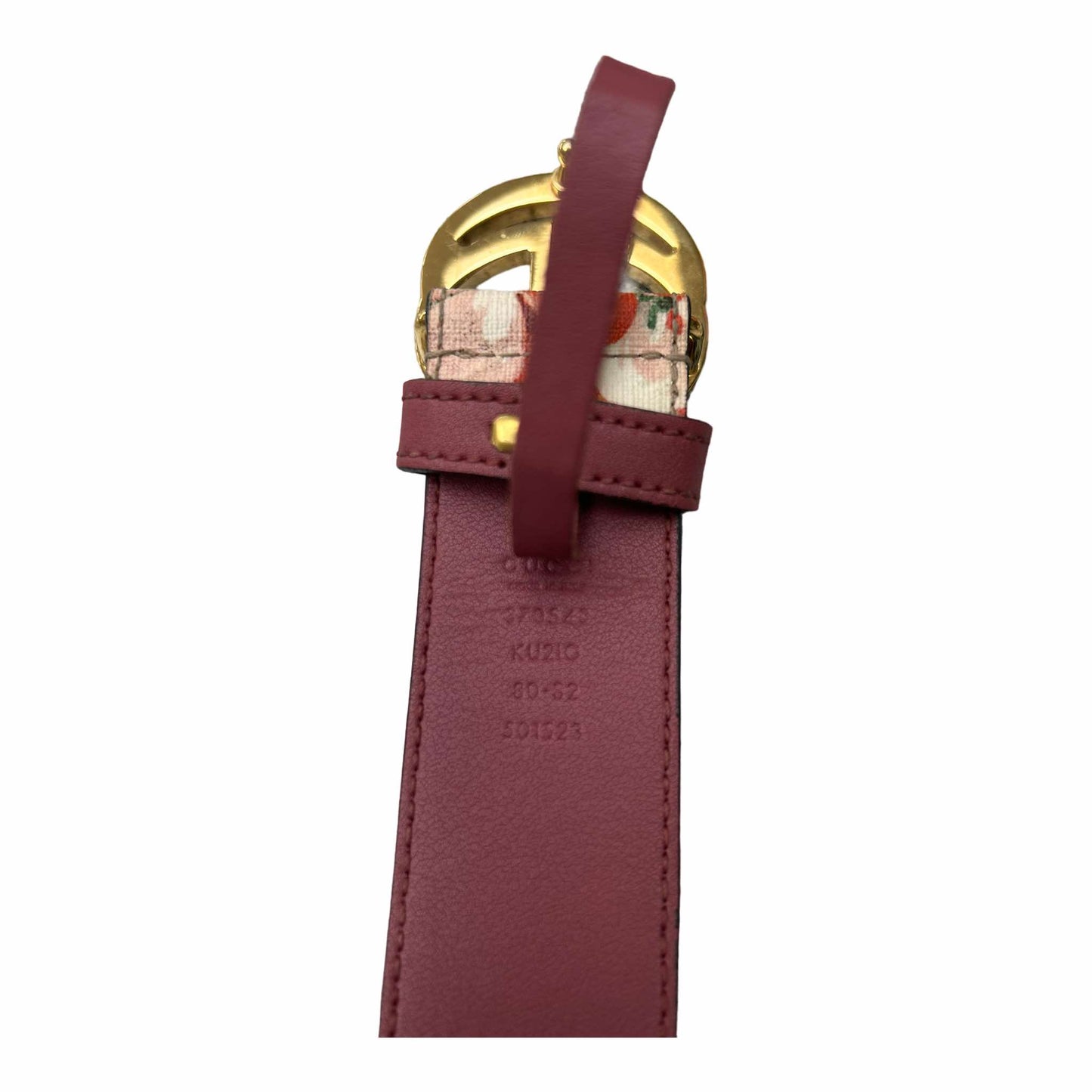 Gucci Flower Leather GG Belt - (80/32) - 370543