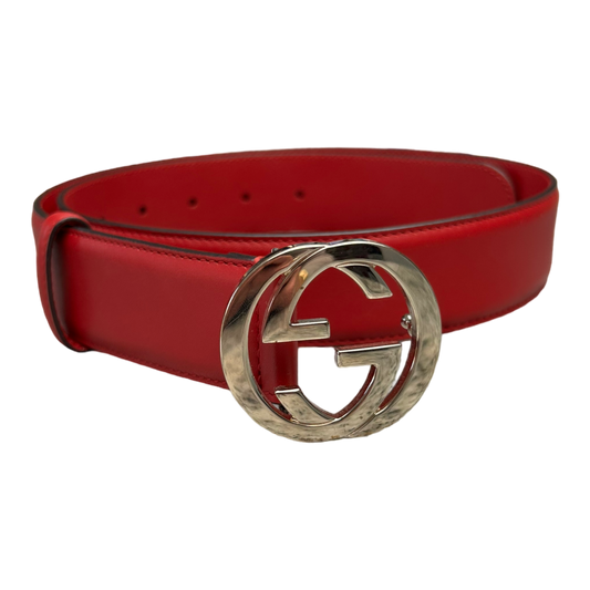Gucci Red GG Belt - (80/32) - 546386