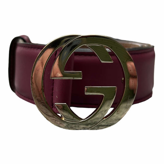 Gucci Rose Leather GG Belt - (75/30) - 370543