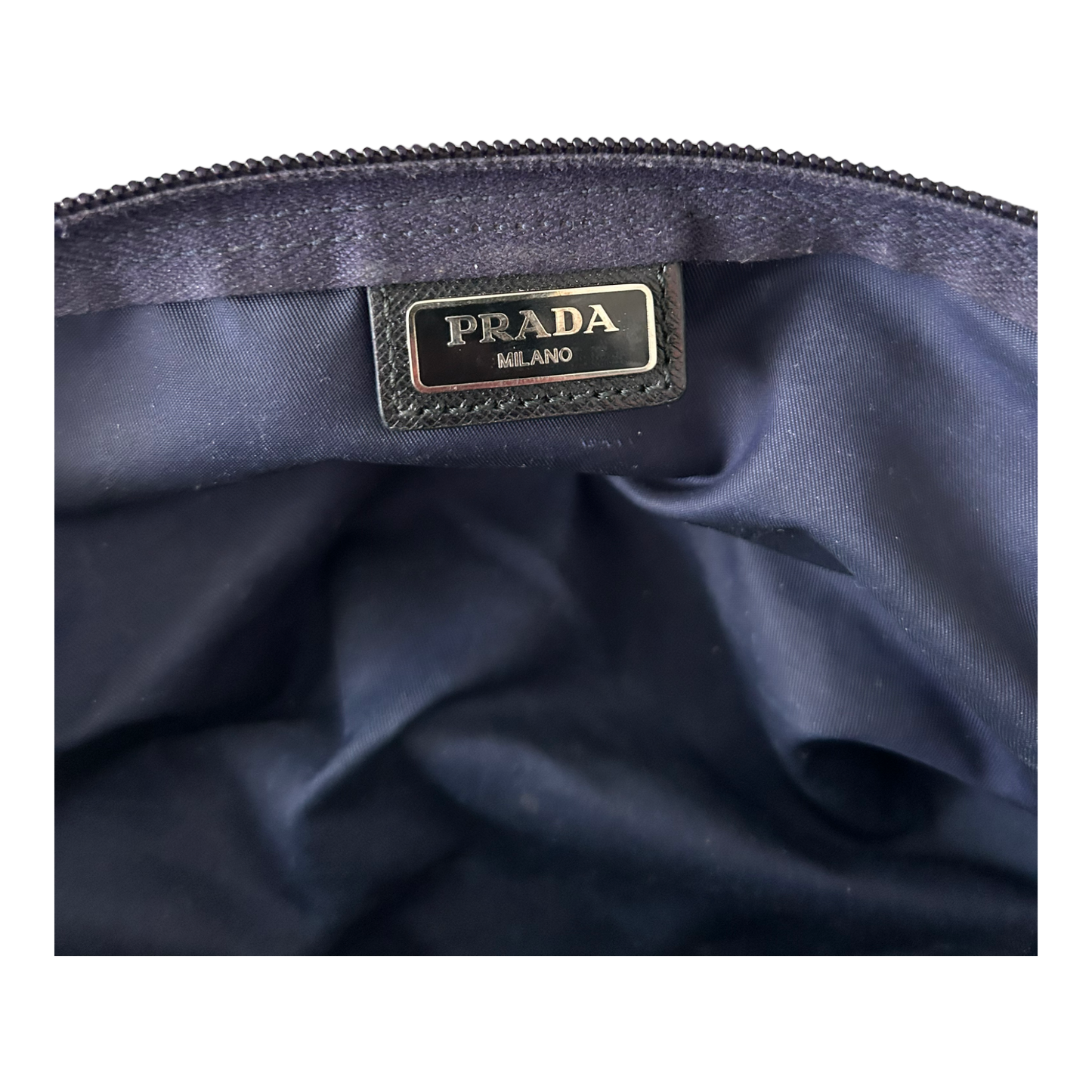 Prada Blue Nylon Toiletry Bag