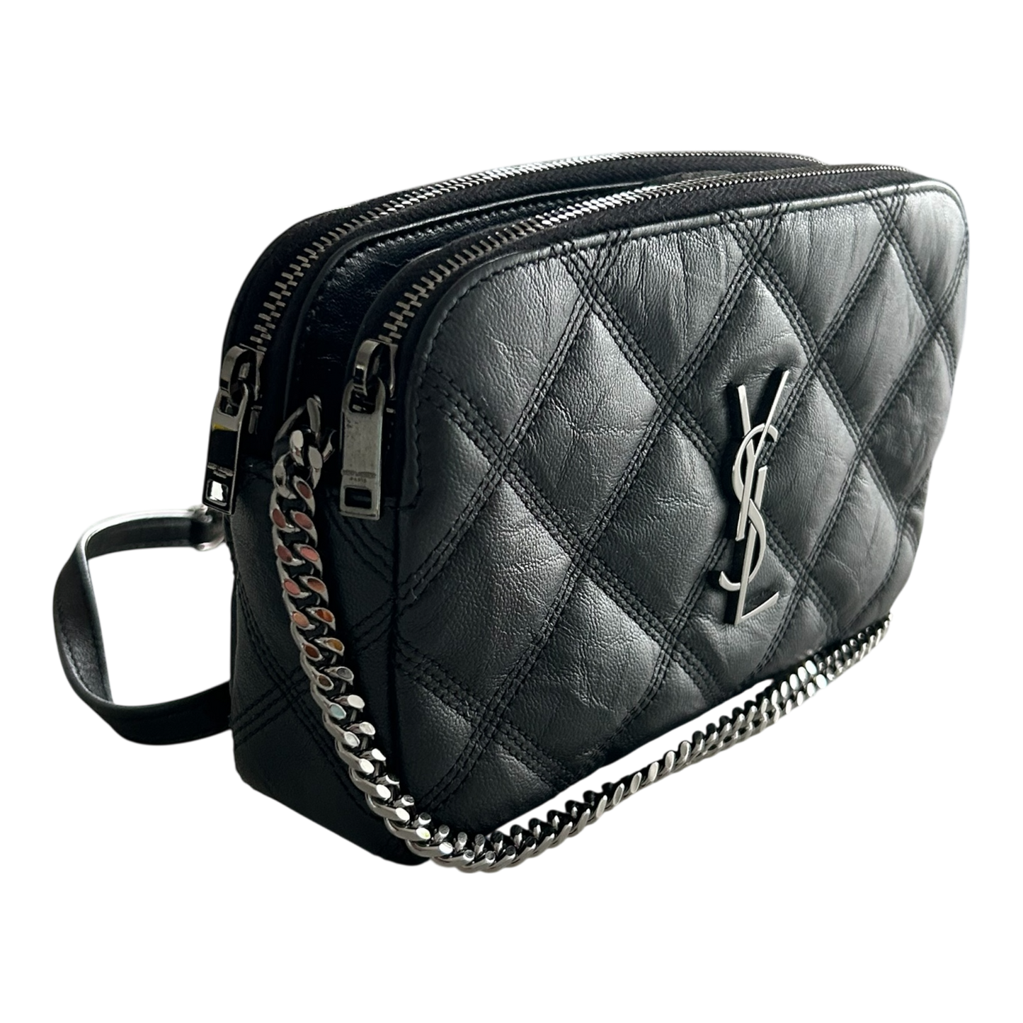 Saint Laurent Becky Double Zip Shoulder Bag - 608941