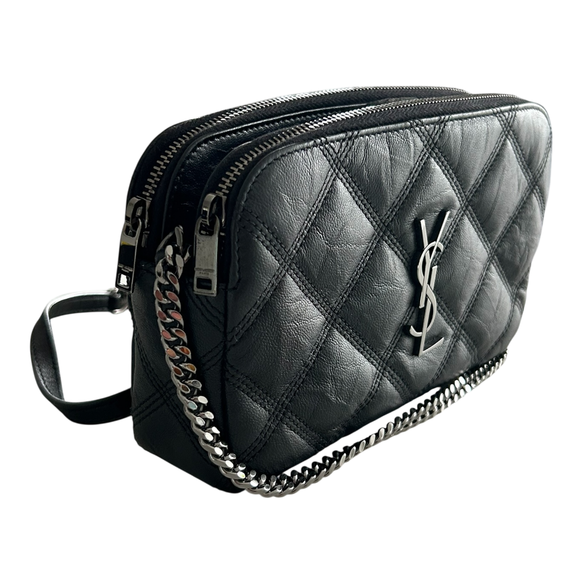 Saint Laurent Becky Double Zip Shoulder Bag - 608941