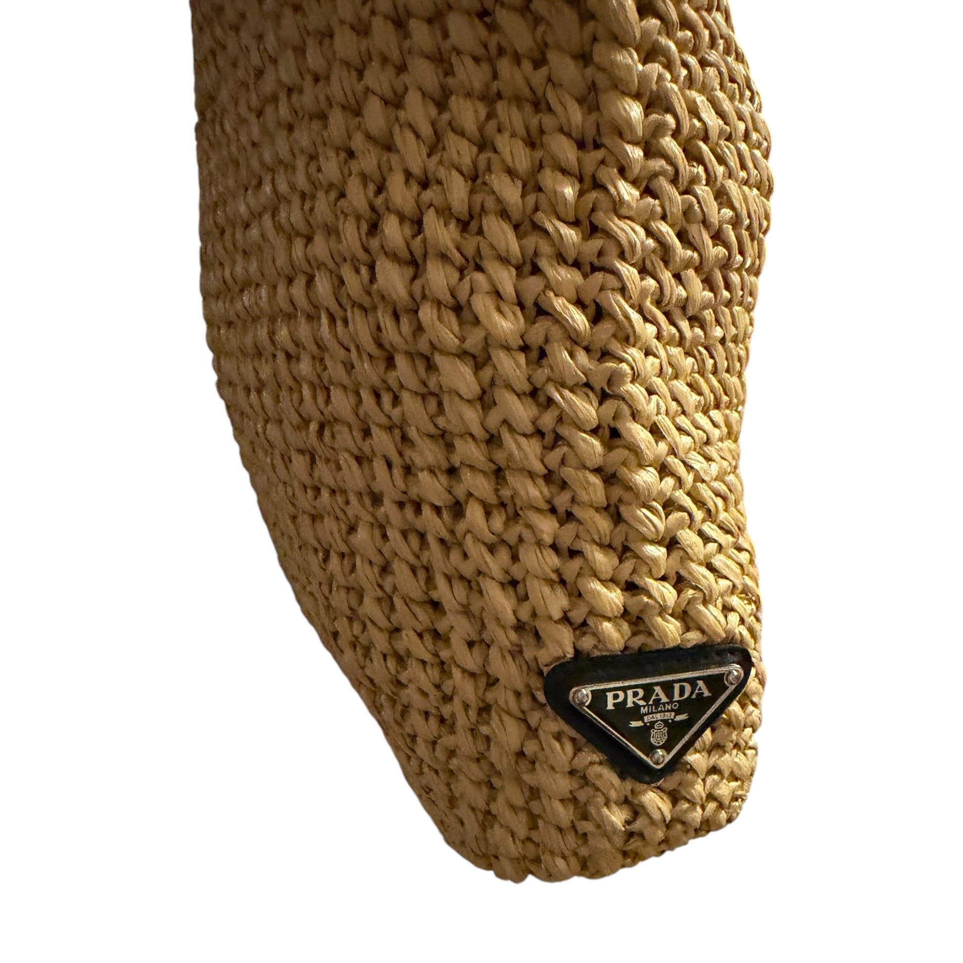 Prada Natural Small Crochet Tote Bag