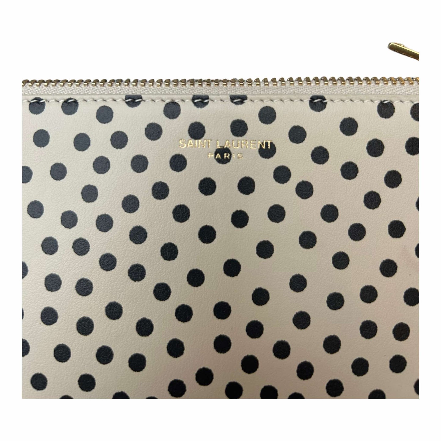 Saint Laurent Polka Dot Zip Pouch - 635097