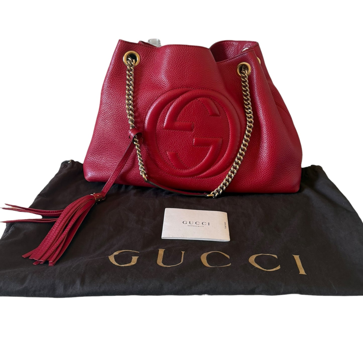 Gucci Red Soho Chain Shoulder Bag - 308982