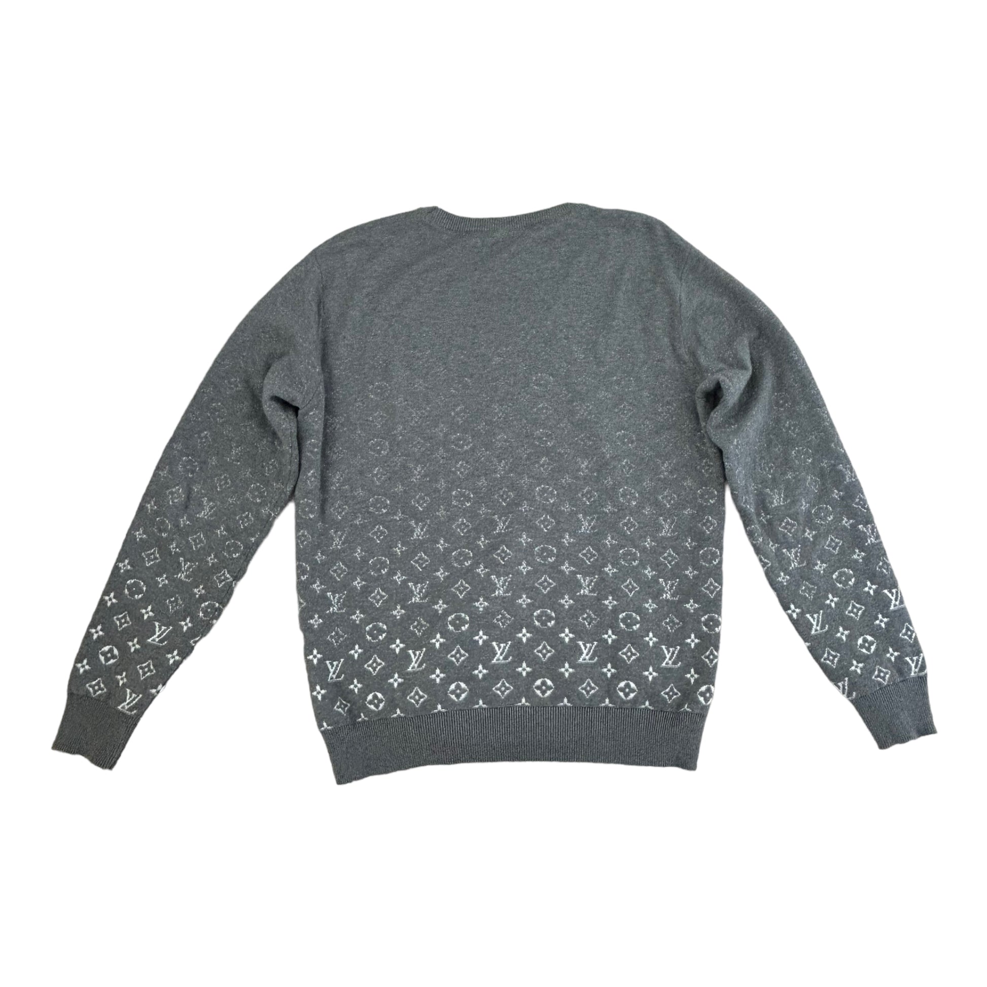 Wool Sweater Louis Vuitton Grey Sweater Pre-Loved Louis Vuitton
