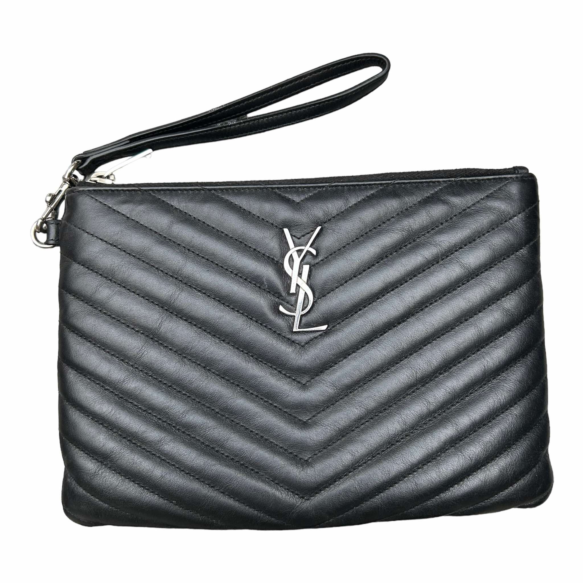 Saint laurent store quilted pouch