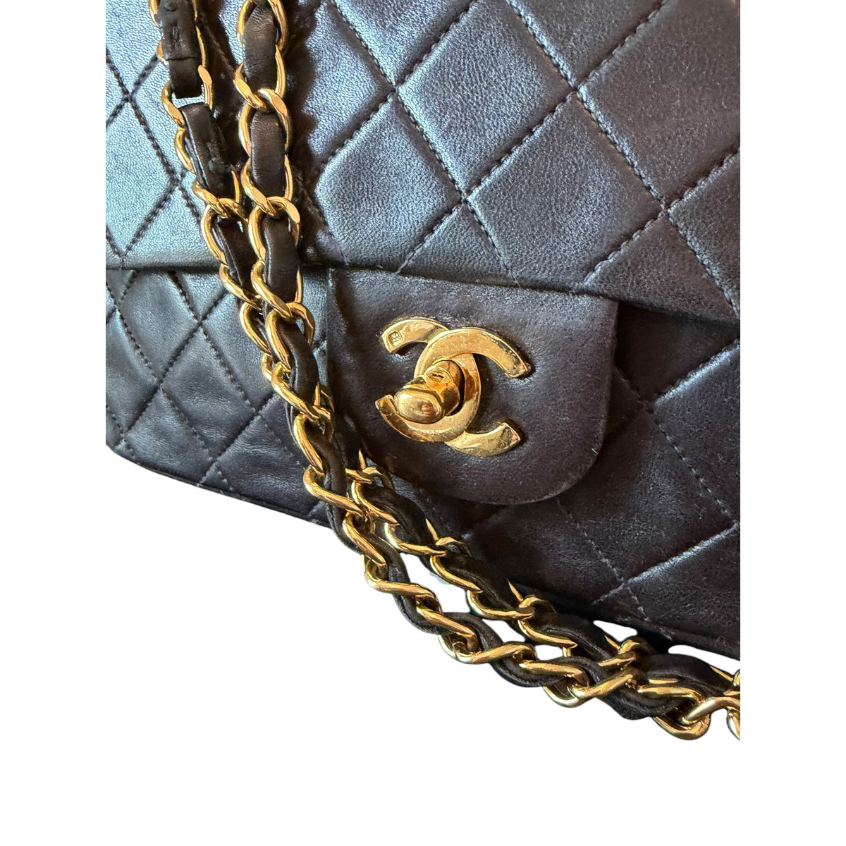 Chanel Vintage Medium Quilted Lambskin Double Flap