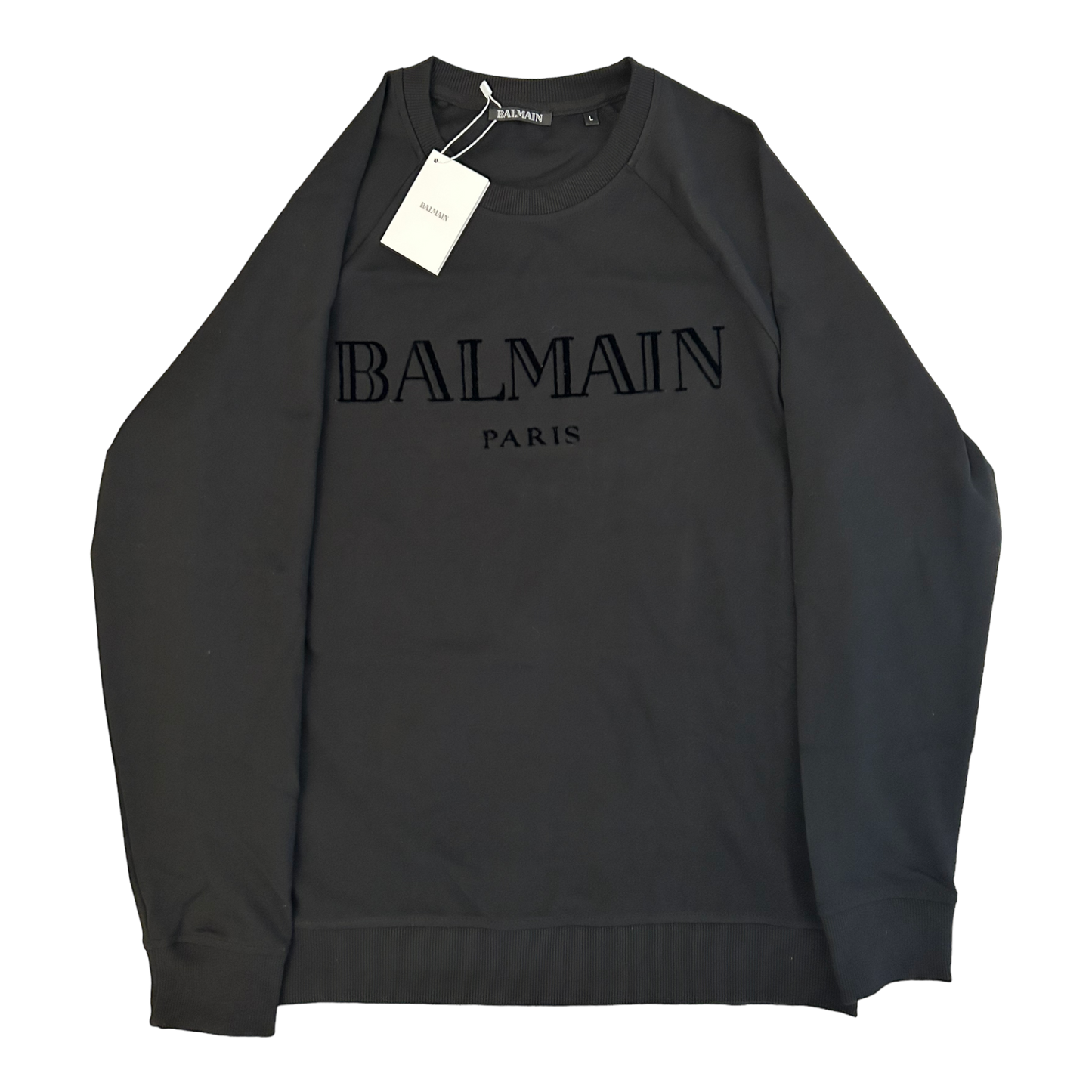 Men's Balmain Black Tracksuit - Large