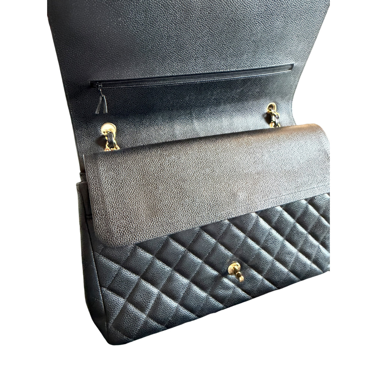 Chanel Timeless Classic Quilted Caviar Maxi Double Flap