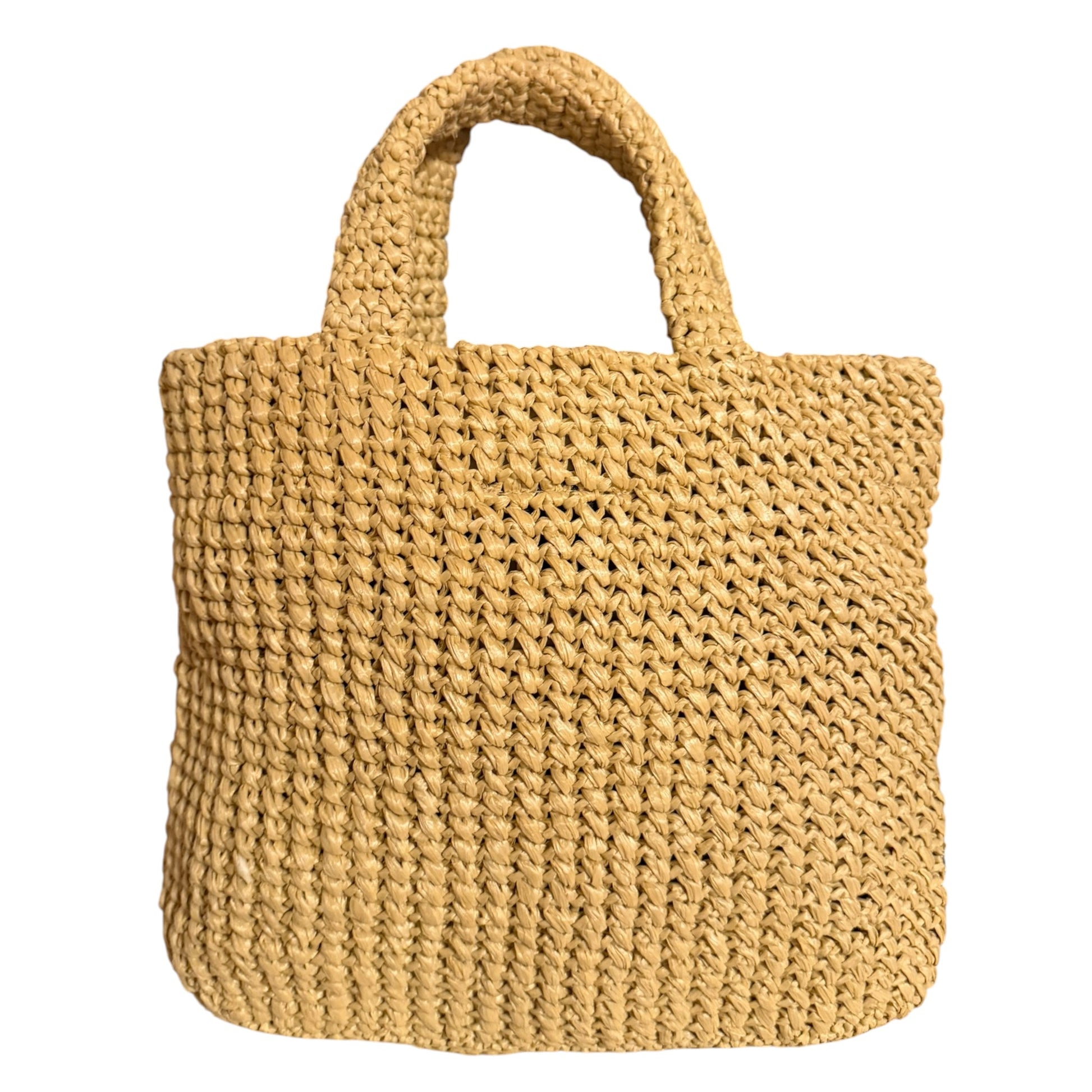 Prada Natural Small Crochet Tote Bag